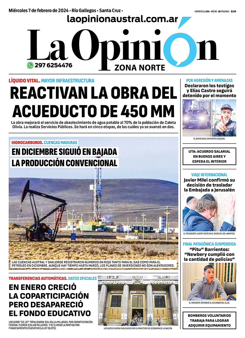 tapa-la-opinion-zona-norte-7-de-febrero-2024-obra-acueducto-caleta-produccion-petroleo-convencional-baja-coparticipacion-fondo-educativo-529x728