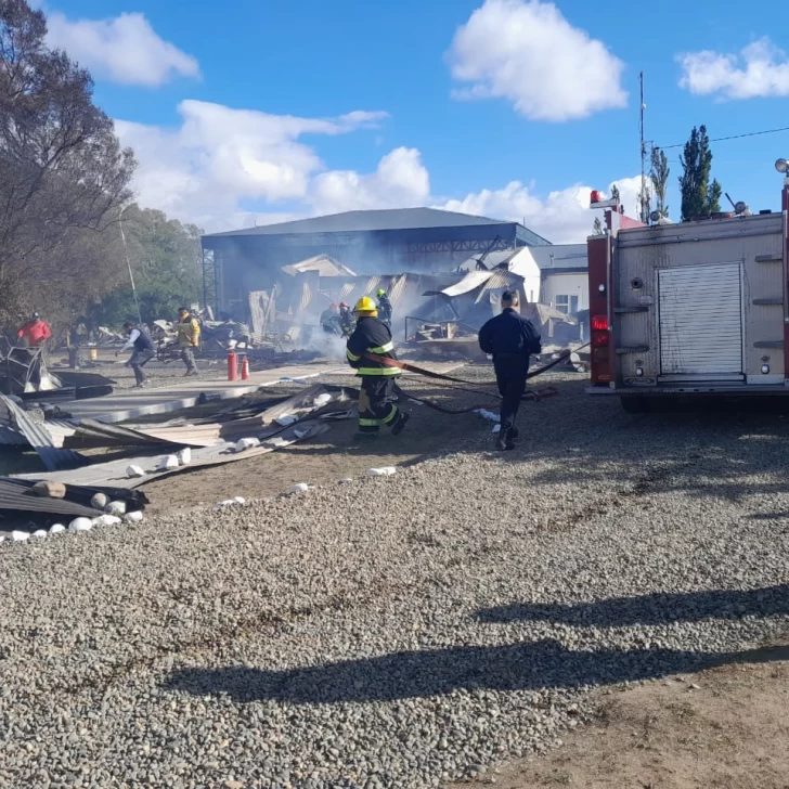Incendio en la escuela rural del paraje Las Vegas