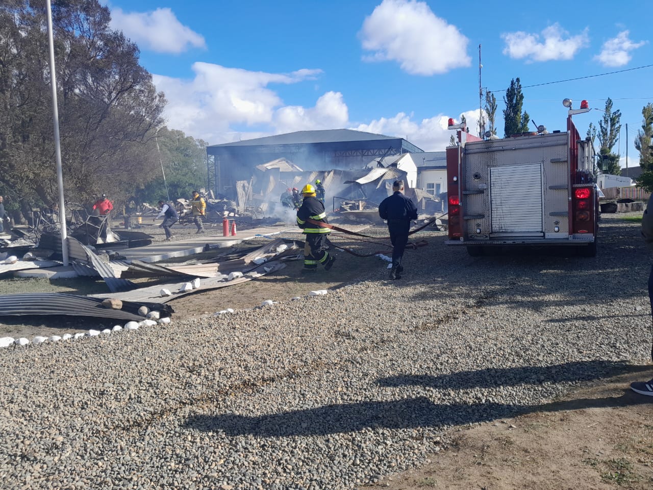 Incendio en la escuela rural del paraje Las Vegas