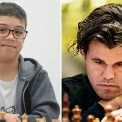 Tiene 10 años, es argentino y le ganó al mejor jugador de ajedrez del mundo