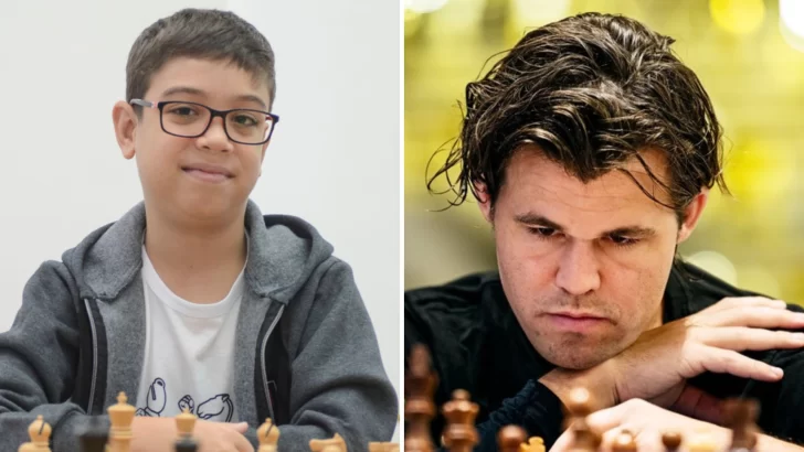 Tiene 10 años, es argentino y le ganó al mejor jugador de ajedrez del mundo