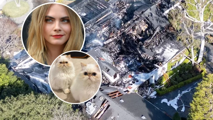 Video. Un impresionante incendio destruyó la mansión de la actriz Cara Delevingne: “Tengo el corazón roto”