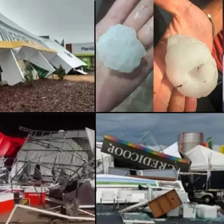 Temporal en San Nicolás: el granizo y las ráfagas de 100km/h causaron destrozos en ExpoAgro