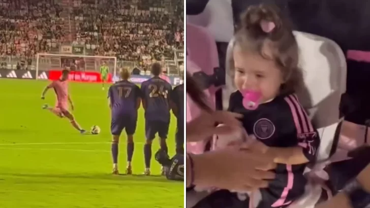 Lionel Messi le pegó un pelotazo a una bebé y la reacción del padre se volvió viral