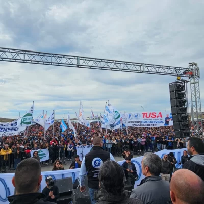 Petroleros de Santa Cruz manifestaron en Cañadón Seco por los despidos en YPF