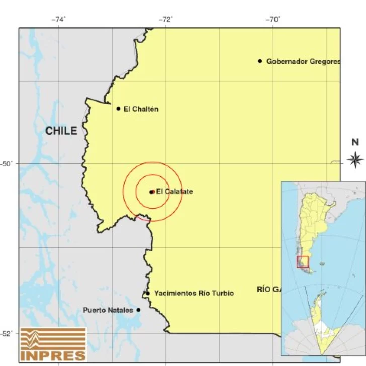 Un sismo de 2.8 grados hizo temblar la ciudad de El Calafate