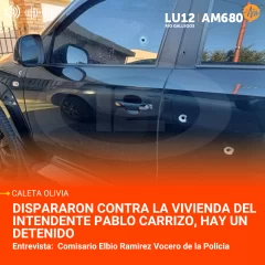 Caleta Olivia: Dispararon contra la vivienda del intendente Pablo Carrizo