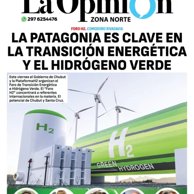 Tapa Especial de La Opinión Austral, la Patagonia es clave en la transición energética y el hidrógeno verde