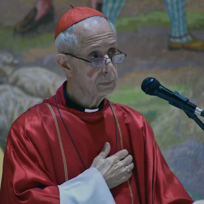 Cardenal Mario Poli presidió misa en la capilla del Obispado de Río Gallegos