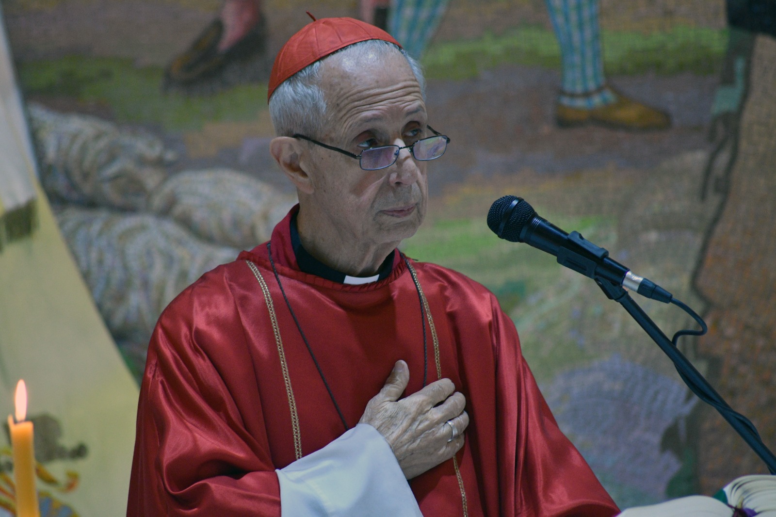 Cardenal Mario Poli presidió misa en la capilla del Obispado de Río Gallegos