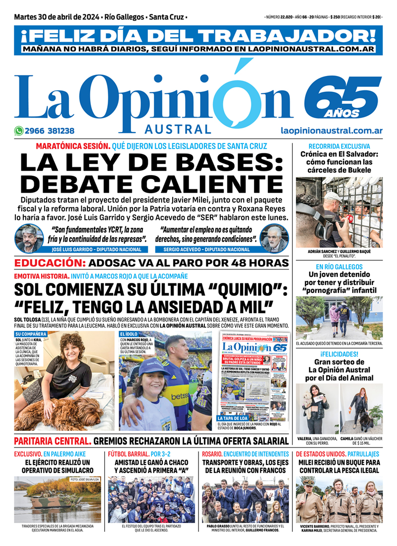 Tapa-la-opinion-austral-del-martes-30-de-abril-de-2024-ley-bases-sol-tolosa-adosac-paro-529x728