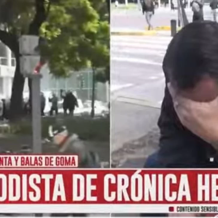 Balearon a un periodista de Crónica HD en medio de una fuerte represión en la Avenida 9 de Julio