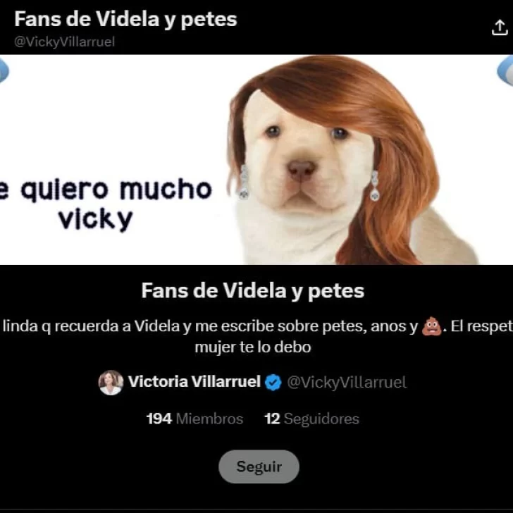 Apareció una lista de la red social X titulada “Fans de Videla” creada por Victoria Villarruel