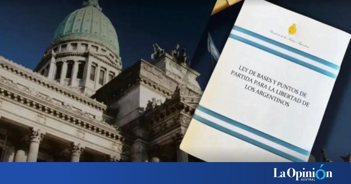 El Gobierno Nacional envió la nueva Ley Bases a los gobernadores y al ...