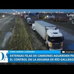 Extensas filas de camiones en la Aduana de Río Gallegos: el testimonio de Daniel Moreno