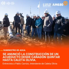 El gobernador inauguró la construcción de acueducto para Caleta Olivia