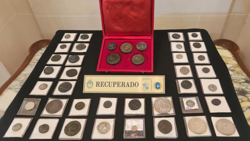 Argentina le devolvió al Estado Italiano una colección de monedas del Imperio Romano