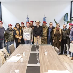 Macharashvili recibió a soldados apostados en Diadema durante la Guerra de Malvinas