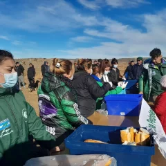 Paro general: Camioneros reclamó contra la Ley Bases con una olla popular en Caleta Olivia