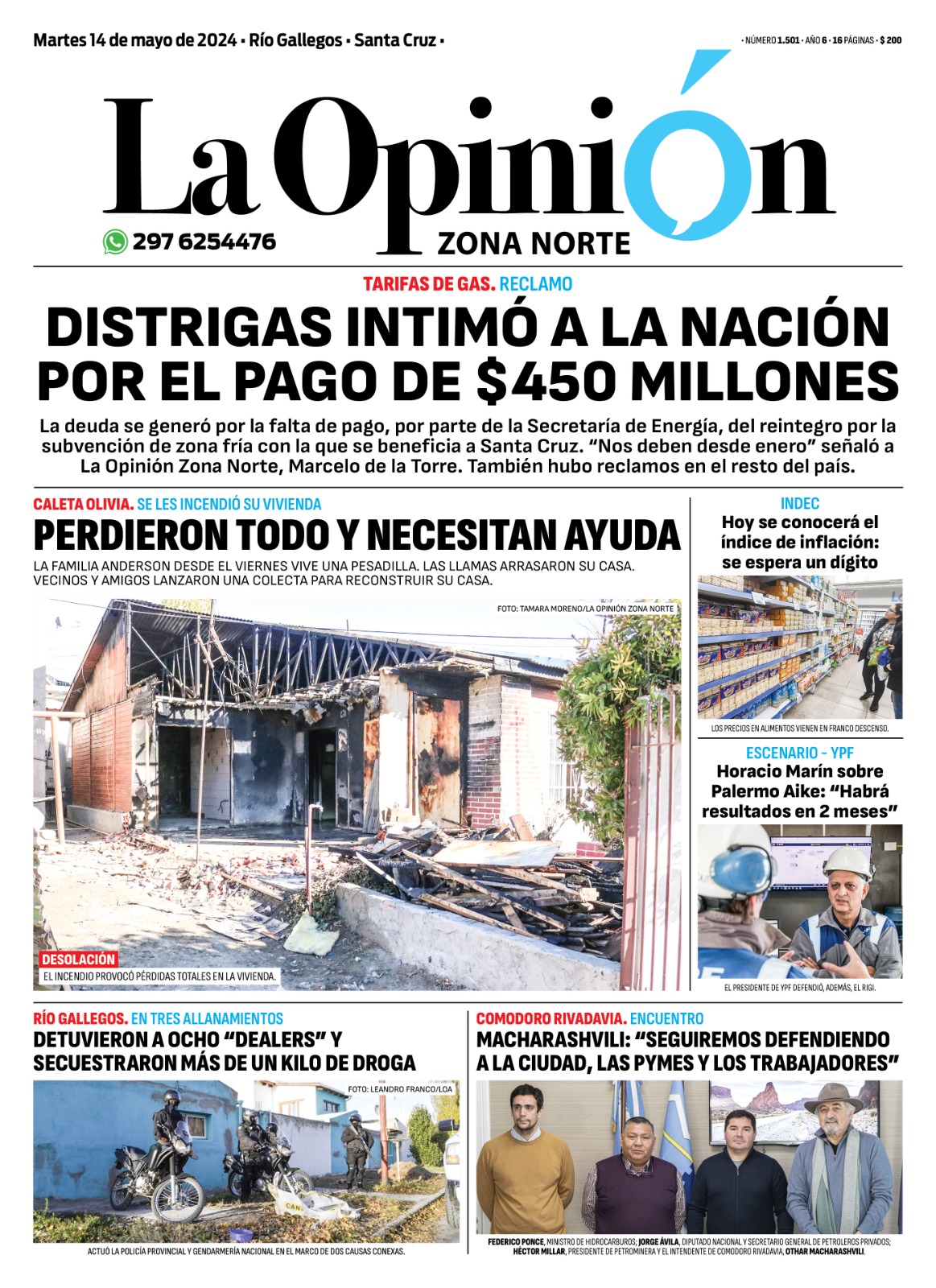 tapa-la-opinion-zona-norte-14-de-mayo-2024-distrigas-zona-fria-intimacion-gas-incendio-perdioeron-todo-529x728