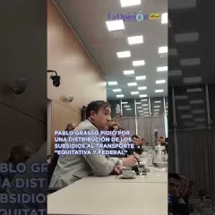 Pablo Grasso pidió por una distribución de los subsidios al transporte “equitativa y federal”