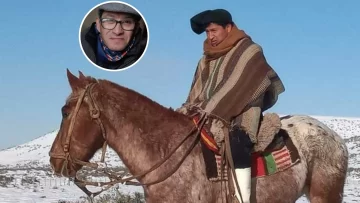 Búsqueda del peón de rural Luís Sea: un amigo cree que está en una estancia y salió a buscarlo a caballo en medio de la nieve