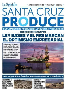 Tapa Suplemento especial de Santa Cruz Produce: Ley Bases y el RIGI marcan el optimismo empresarial