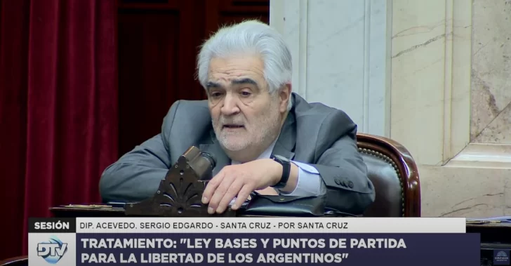 Acevedo aseguró que “yo no comparto la Ley Bases”, pero “las mayorías son las que mandan”