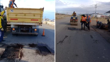 Chubut realiza un plan de bacheo para reacondicionar la Ruta Provincial 39 en Comodoro Rivadavia