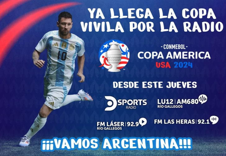 ¡Ya llega la Copa América! Vivila por LU12 AM680 y el Grupo La Opinión Austral