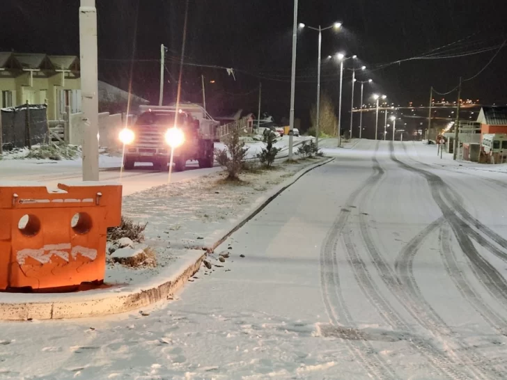 Fuerte nevada en El Calafate: la villa turística amaneció cubierta de blanco