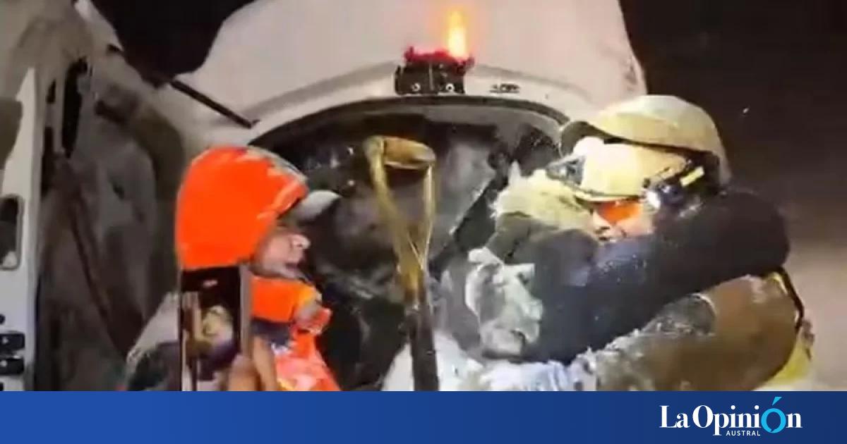 Dramático rescate a un hombre que quedó sepultado bajo la nieve en su ...