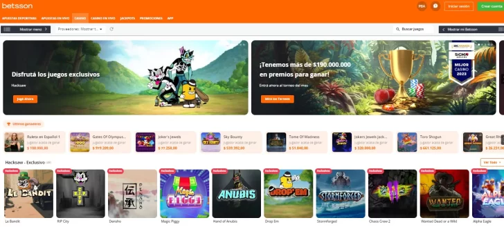 ¿En qué provincias es Betsson Casino legal en Argentina?