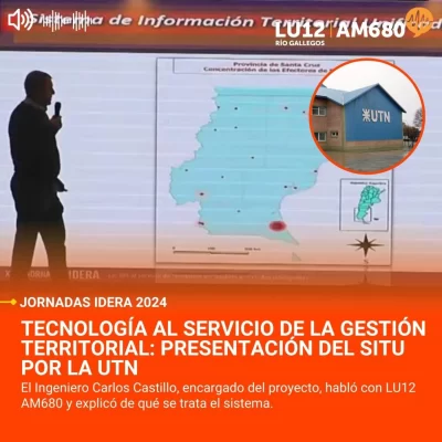 Tecnología al servicio de la gestión territorial: presentación del SITU por la UTN en las Jornadas IDERA 2024