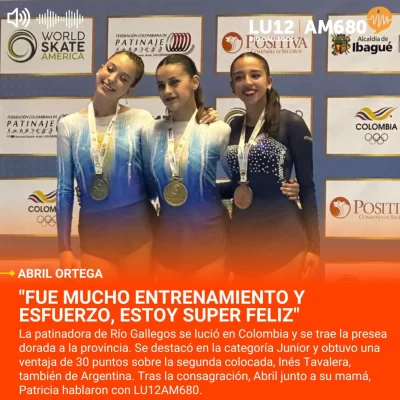 “Fue mucho esfuerzo, estoy super feliz”: La patinadora Abril Ortega se llevó el oro en el Panamericano de Patinaje en Colombia