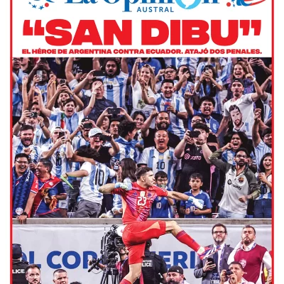 Poster de “San Dibu”, el héroe de Argentina contra Ecuador