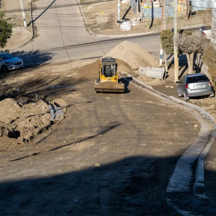 Ejecutan tres obras importantes en el barrio Jorge Newbery de Comodoro