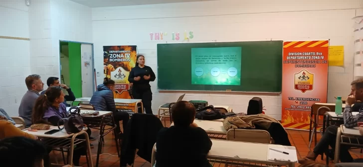 Capacitaron a docentes y alumnos sobre posibles incendios