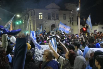 Los festejos en Río Gallegos tras la consagración de la Selección Argentina en la Copa América