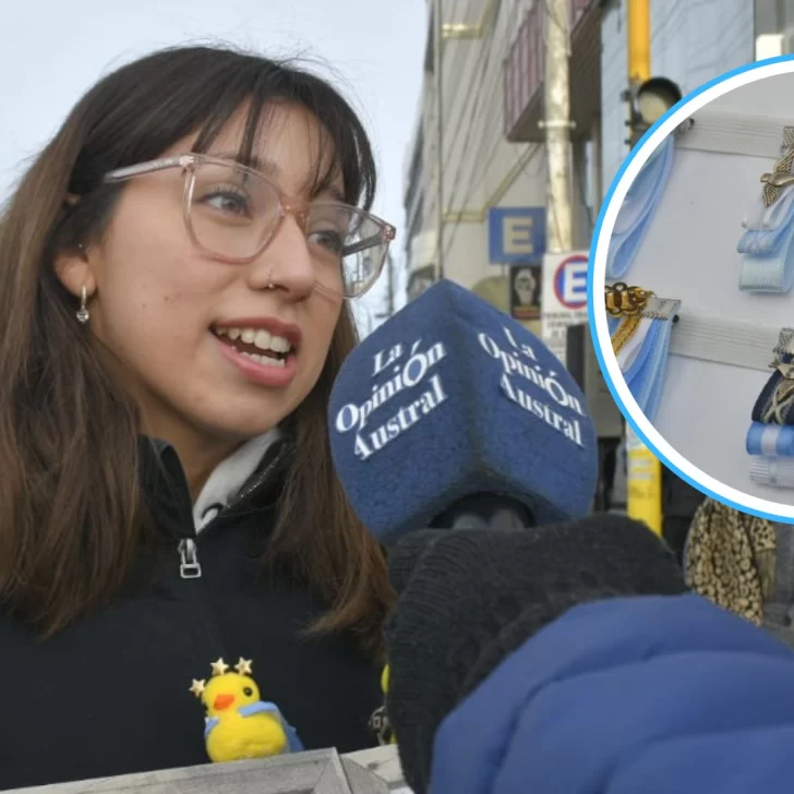 Joven emprendedora vende escarapelas artesanales en Río Gallegos: “Para llevar siempre un pedacito de nuestros colores”