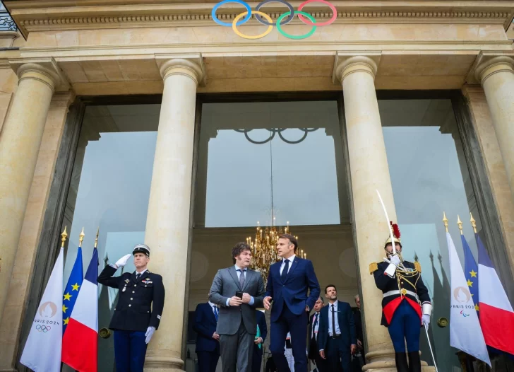 Antes del inicio de los JJ.OO, Javier Milei se reunió con Emmanuel Macron