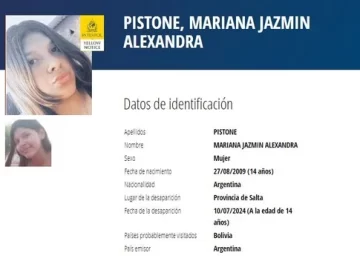 Buscan a una joven de 14 años desaparecida en Salta: Interpol lanzó una alerta amarilla