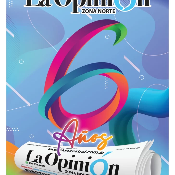 Tapa Especial de La Opinión Austral: 6 años de La Opinión Zona Norte