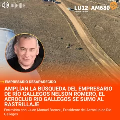 El Aeroclub se suma a la búsqueda del empresario de Río Gallegos Nelson Romero