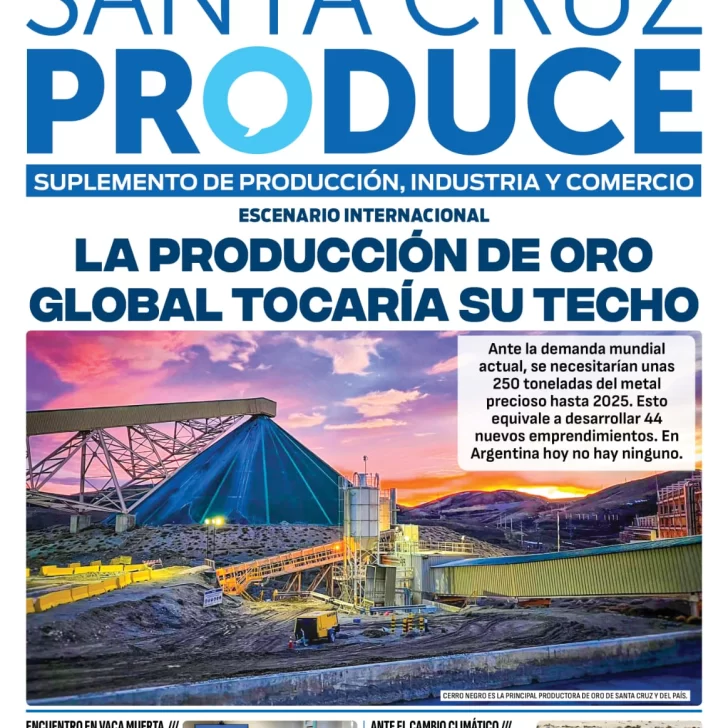 Tapa Suplemento especial de Santa Cruz Produce: La producción de oro global tocaría su techo