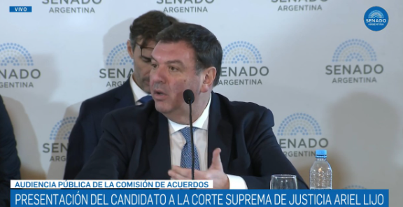 Ariel Lijo defendió su candidatura para integrar la Corte Suprema