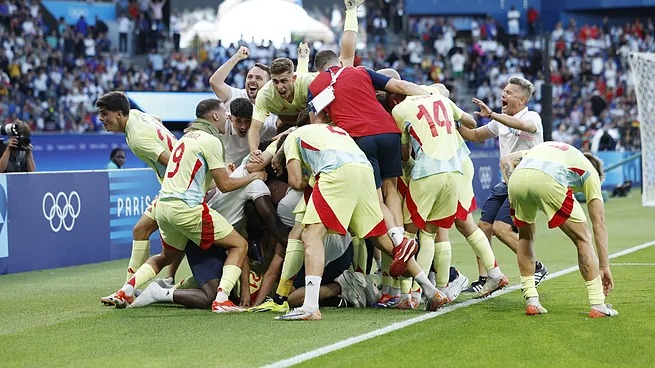 Segundo Francia: España ganó la medalla de oro de fútbol en los Juegos Olímpicos 2024 de París