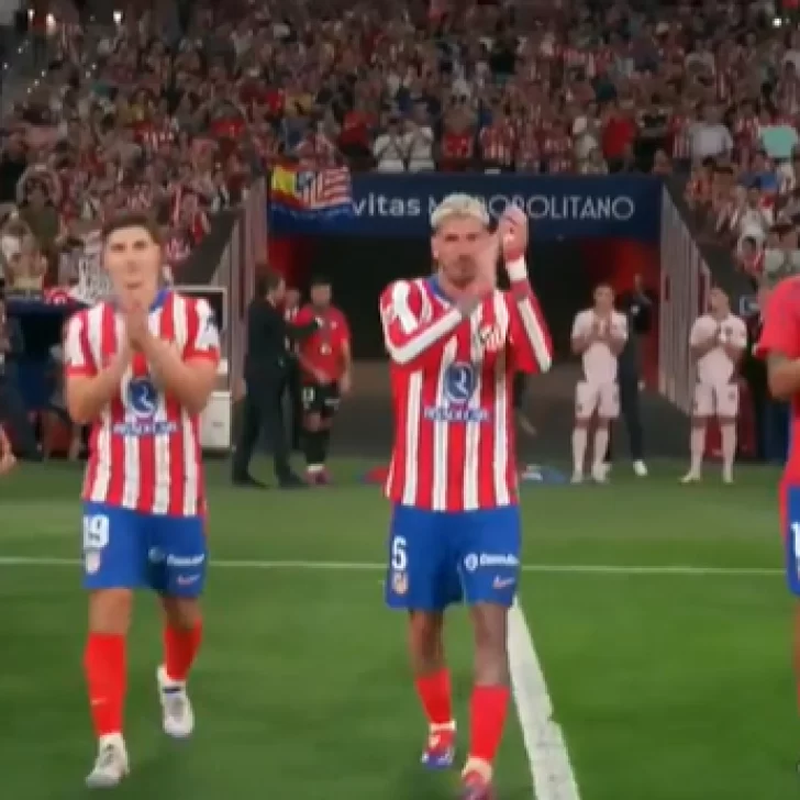 El Atlético Madrid homenajeó a Rodrigo De Paul, Julián Álvarez y Nahuel Molina por ganar la Copa América