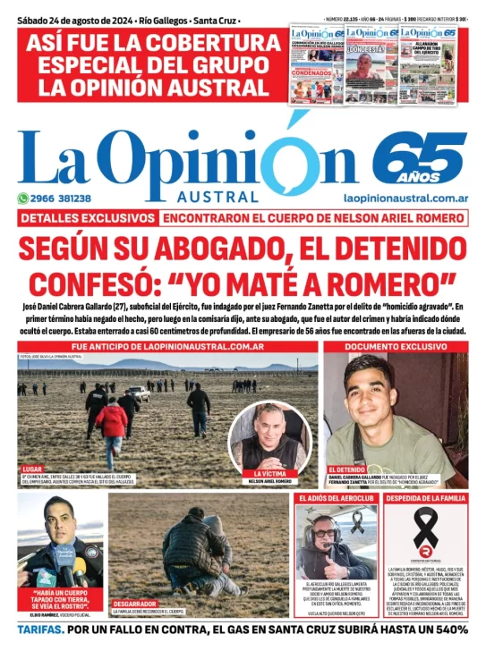 tapa-la-opinion-austral-24-de-agosto-2024-caso-ariel-romero-encontaron-e-cuerpo-jose-cabrero-confeso-543x728