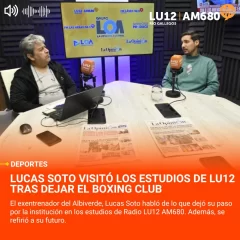 Lucas Soto visitó los estudios de LU12 tras dejar el Boxing Club